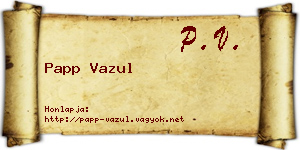 Papp Vazul névjegykártya